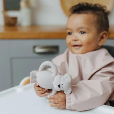 Pippeta Waterproof Cape Sleeved Bib - Ash Rose