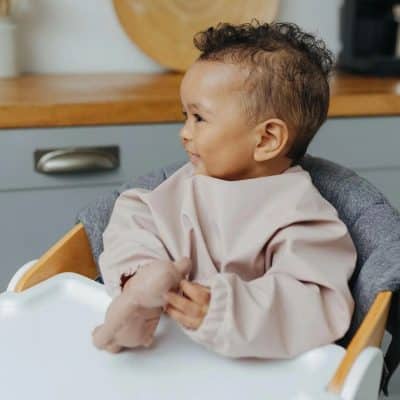 Pippeta Waterproof Cape Sleeved Bib - Ash Rose