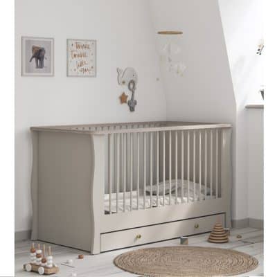 Little Acorns Celeste Cot Bed - Cashmere/Grey Ash