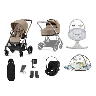 Cybex Balios S Lux W Cot S Cloud G Travel System 9 Piece Bundle - Almond Beige