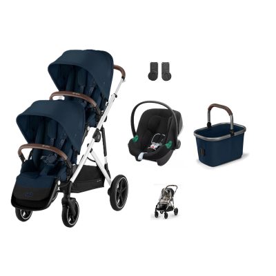 Cybex Gazelle S Twin with Car Seat Ocean Blue