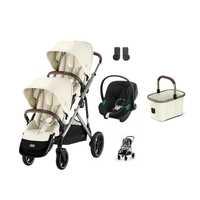 Cybex Gazelle S Twin with Car Seat Seashell Beige