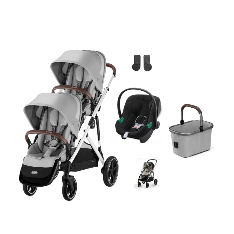 Cybex Gazelle S Twin with Car Seat Lava Grey