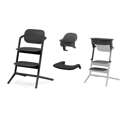 Cybex Lemo Highchair and Learning Tower Set - Stunning Black