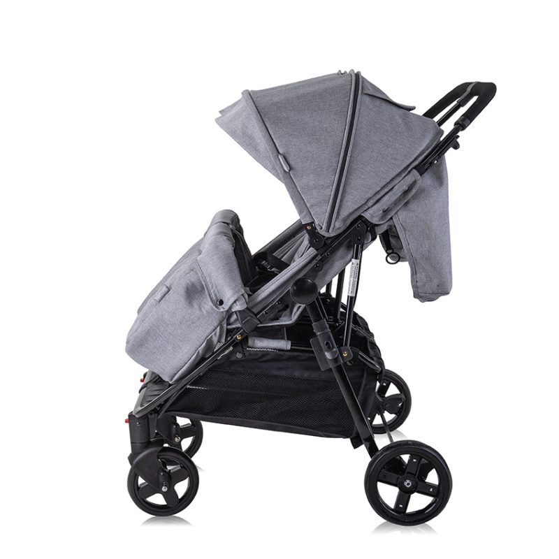 lorelli duo twin stroller cool grey 3