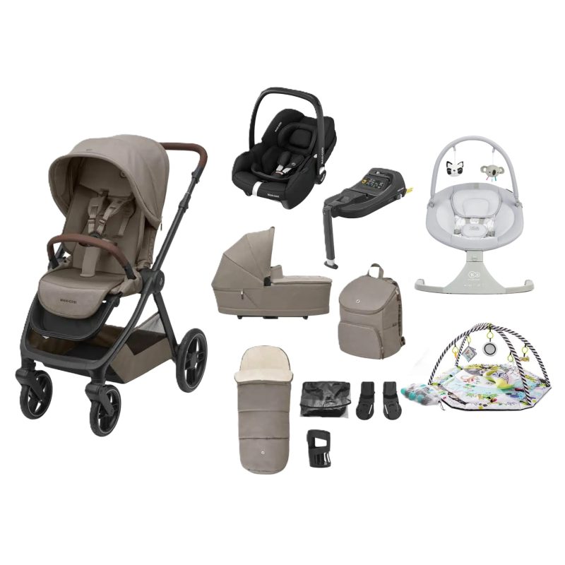 Maxi-Cosi Oxford 11 Piece Complete Cabriofix Bundle - Twillic Truffle