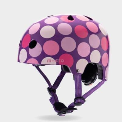 Micro Dot Purple/Pink Printed Helmet Small