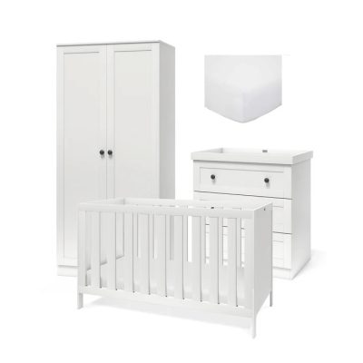 Silver Cross Bromley 4 Piece Room Set - White