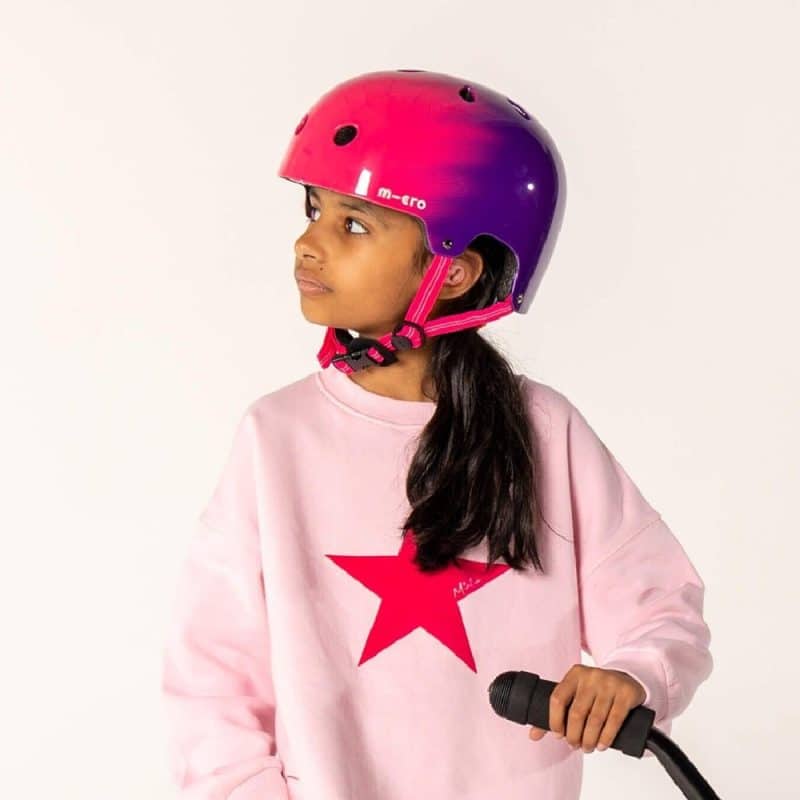 Micro Ombre Purple/Pink Printed Helmet Small