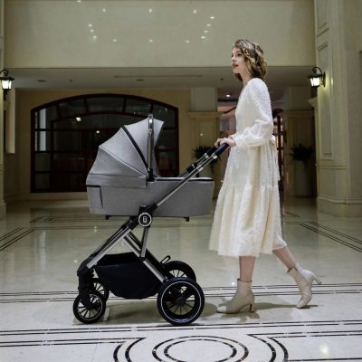 Babymore Chia Pram Pushchair - Pearl Grey