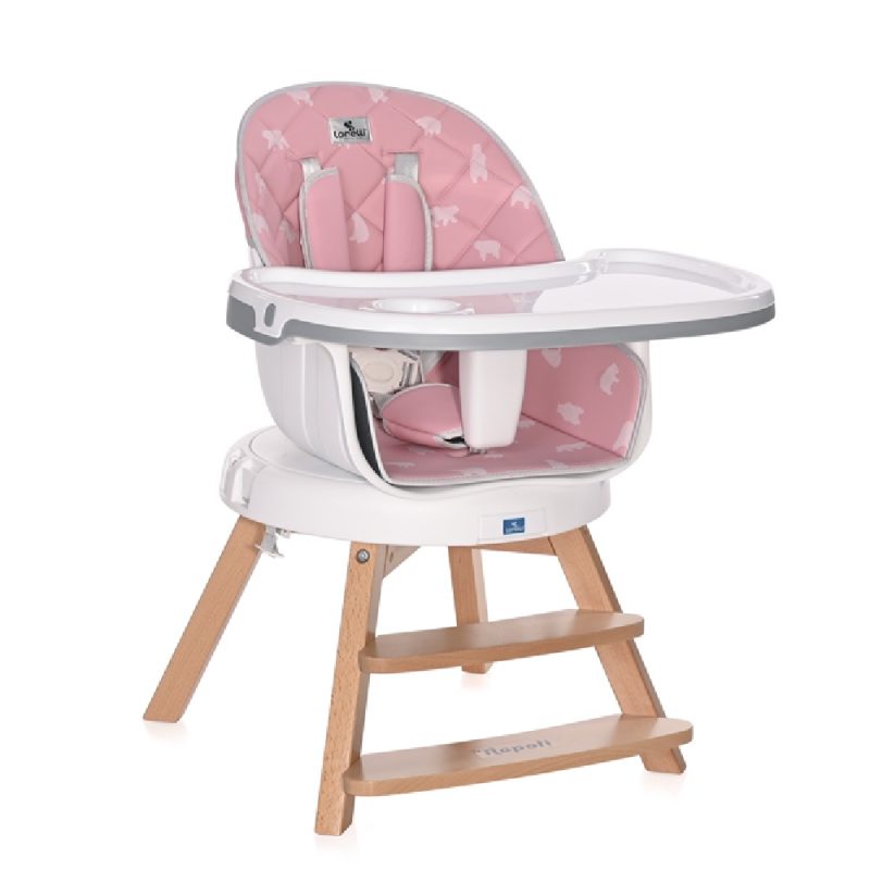 Lorelli Napoli High Chair with 360° Rotaion - Pink