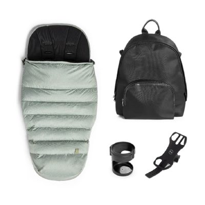 Silver Cross Tide Sage/Black Pushchair and Accessories