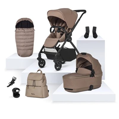 Silver Cross Dune 2 Mocha Pushchair with Accessory Bundle