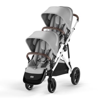 Cybex eGazelle S Twin Pushchair Black - Stone Grey