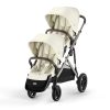 Cybex eGazelle S Twin Pushchair Black - Seashell Beige