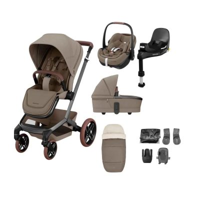 Maxi-Cosi Fame Pushchair 9 Piece Bundle - Twillic Truffle Brown Wheels