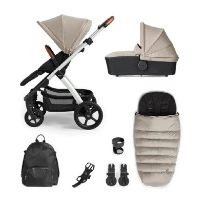 Silver Cross Tide Stone Pushchair and Accessories