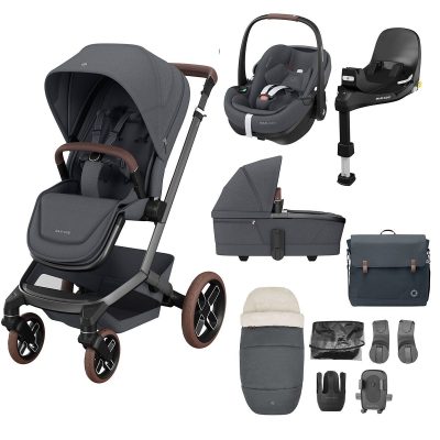 Maxi-Cosi Fame Pushchair 10 Piece Bundle - Twillic Graphite