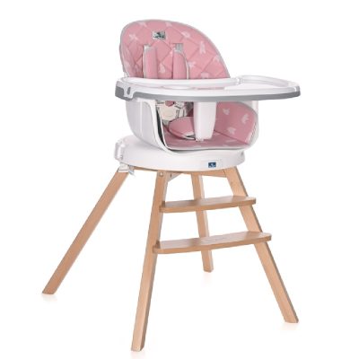 Lorelli Napoli High Chair with 360° Rotaion - Pink