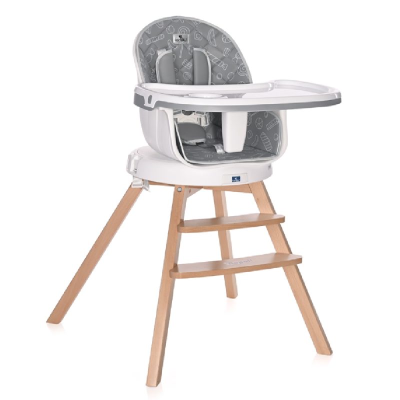 Lorelli Napoli High Chair with 360° Rotaion - Grey