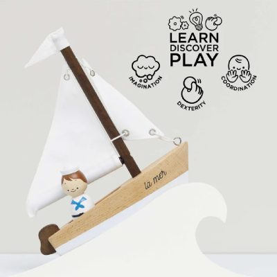 Le Toy Van Wooden Sailing Boat and Captain