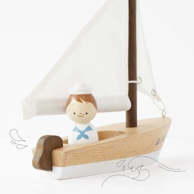 Le Toy Van Wooden Sailing Boat and Captain