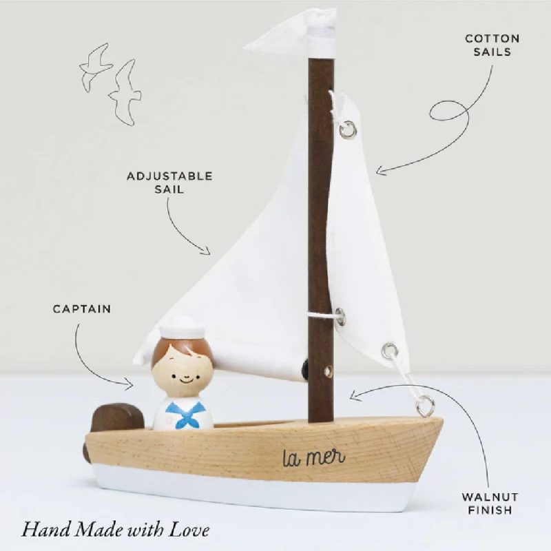 Le Toy Van Wooden Sailing Boat and Captain