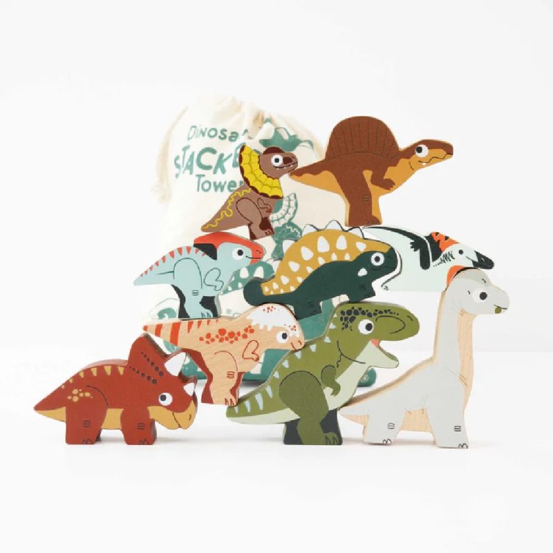 Le Toy Van Jurassic Stacking Dinosaurs and Bag