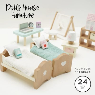 Le Toy Van Wooden Doll House Bundle Furniture Set