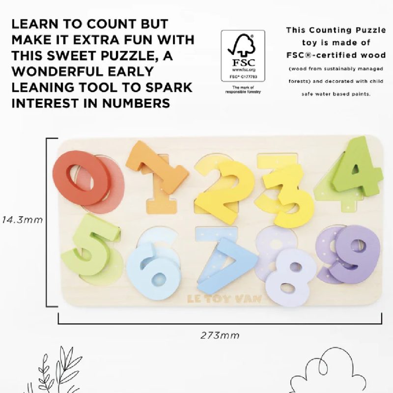 Le Toy Van Counting Wooden Numbers Shape Sorter