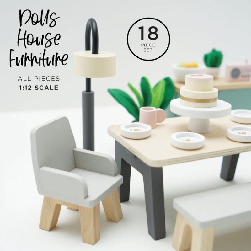 Le Toy Van Wooden Doll House Bundle Furniture Set