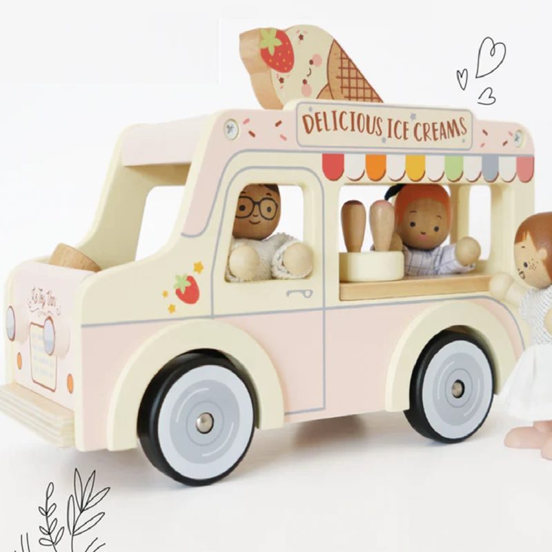 Le Toy Van Wooden Ice Cream Van with Dolls