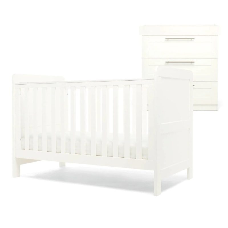 Mamas & Papas Hampden White 2 Piece Set with Mattress