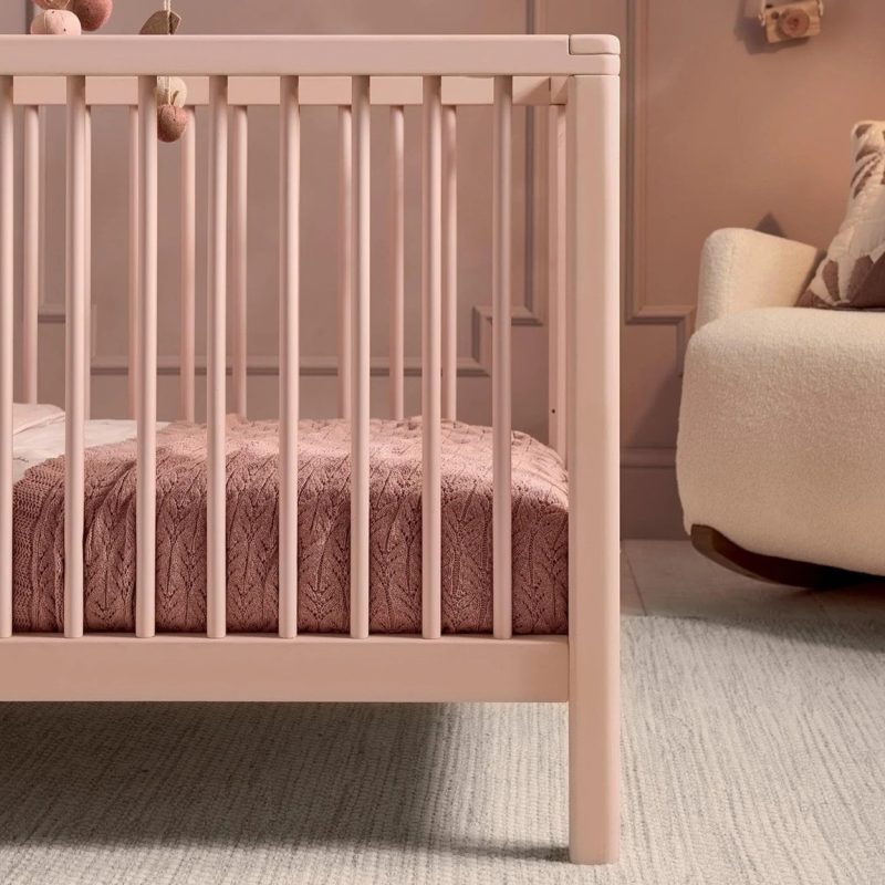 Mamas & Papas Solo Cot Bed and Mattress - Blush