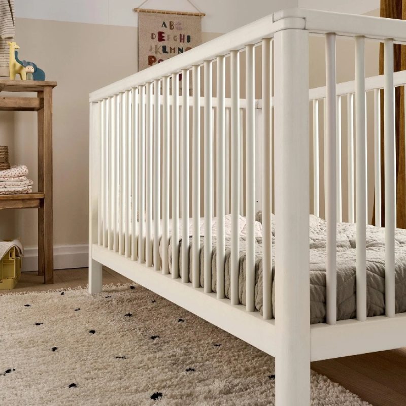 Mamas & Papas Solo Cot Bed and Mattress - White