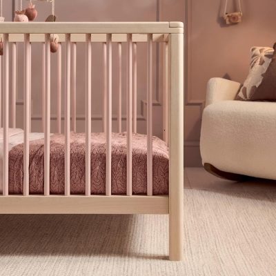 Mamas & Papas Solo Cot Bed and Mattress - Blush/Natural