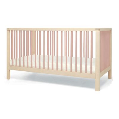 Mamas & Papas Solo Cot Bed and Mattress - Blush/Natural