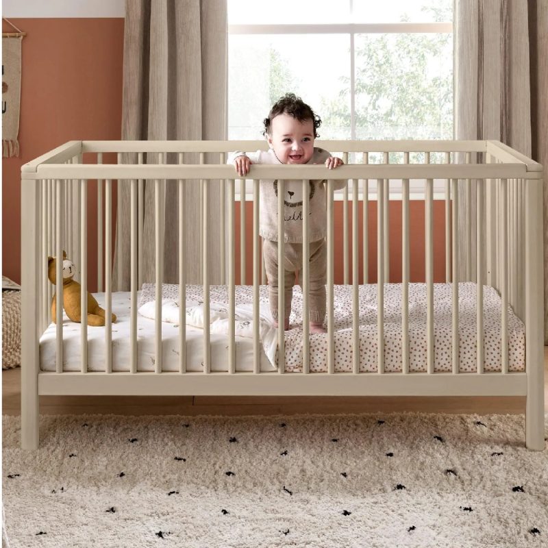 Mamas & Papas Solo Cot Bed and Mattress - Cashmere