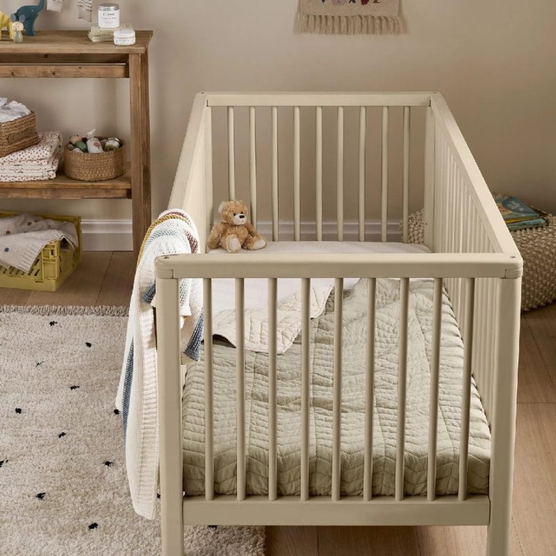 Mamas & Papas Solo Cot Bed and Mattress - Cashmere