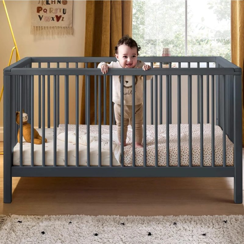 Mamas & Papas Solo Cot Bed and Mattress - Slate