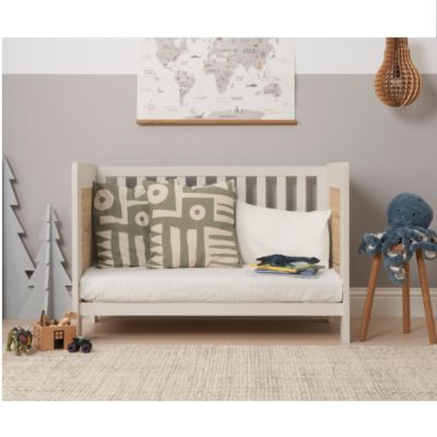 Tutti Bambini Alba Mini Cot Bed - White Sand/Distressed Oak