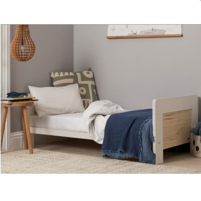 Tutti Bambini Alba Mini Cot Bed - White Sand/Distressed Oak