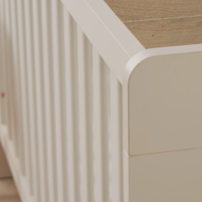 Tutti Bambini Alba Cot Bed - White/ Distressed Oak