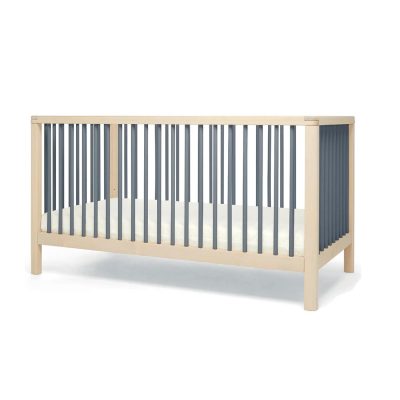 Mamas & Papas Solo Cot Bed and Mattress - Slate/Natural