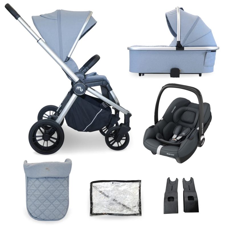 My Babiie Travel System with Cabriofix Car Seat - Steel Blue