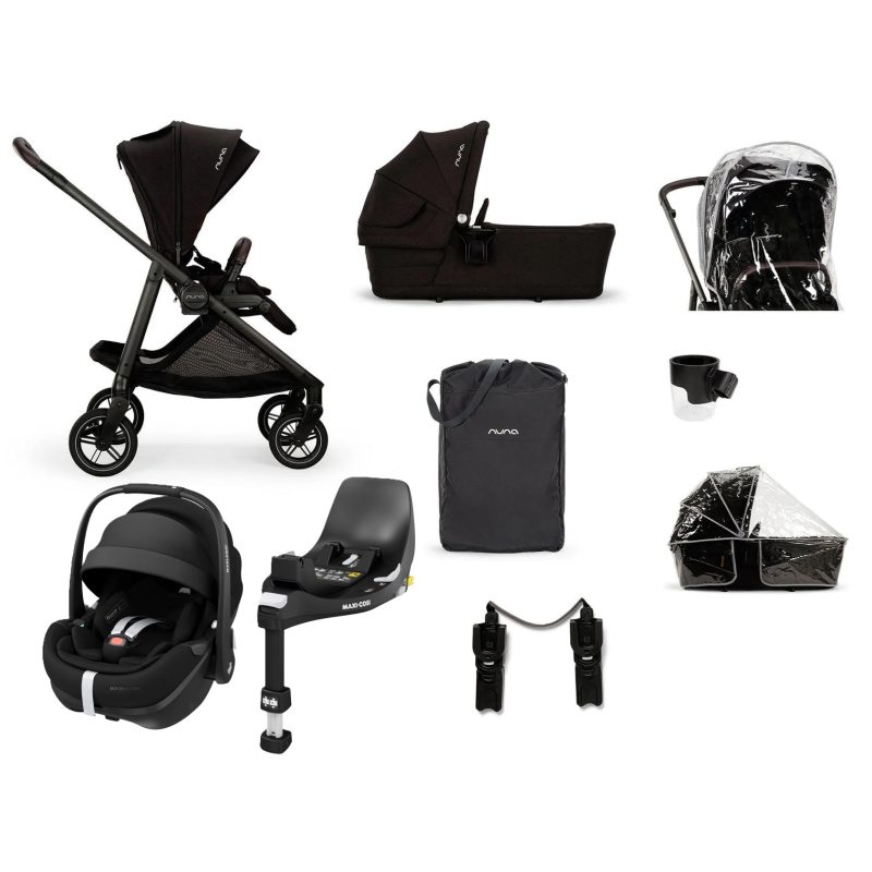 Nuna Swiv Pebble 360 Pro2 Travel System - Caviar