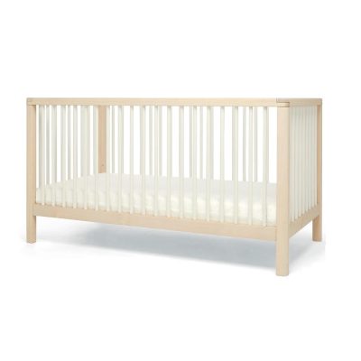 Mamas & Papas Solo Cot Bed and Mattress - White/Natural