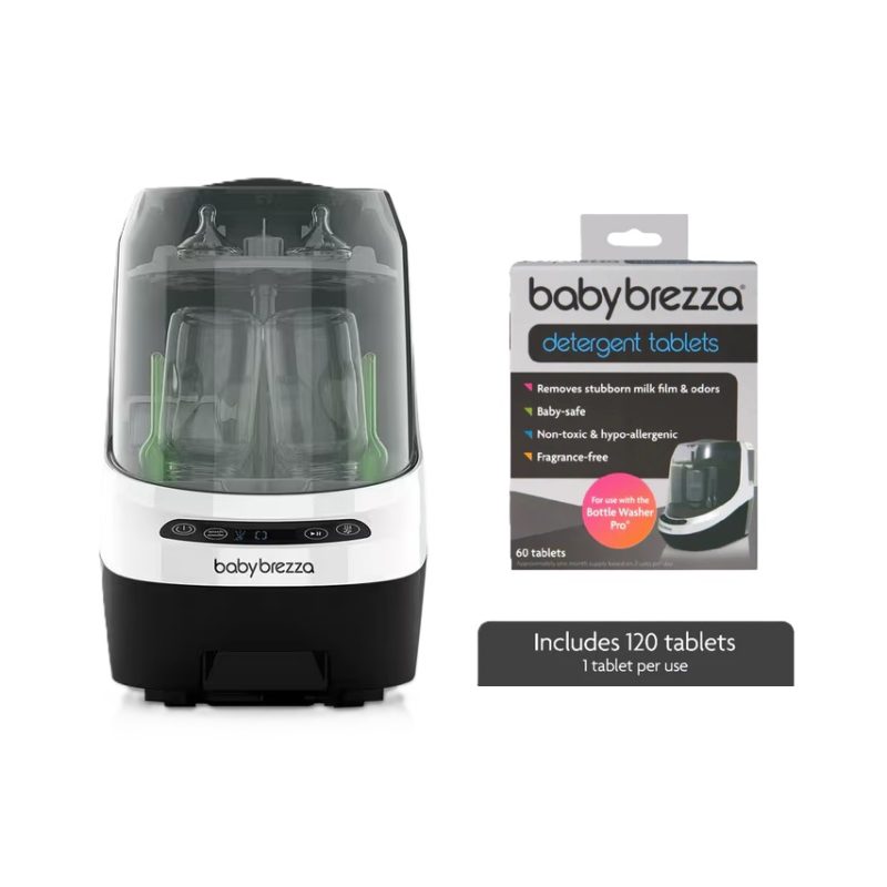 Baby Brezza Bottle Washer Pro and Detergent Tablets (120pcs)