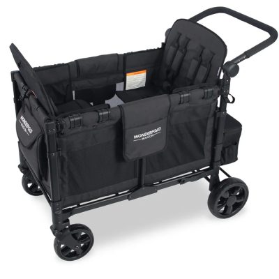 Wonderfold W4 Elite Stroller Wagon Black