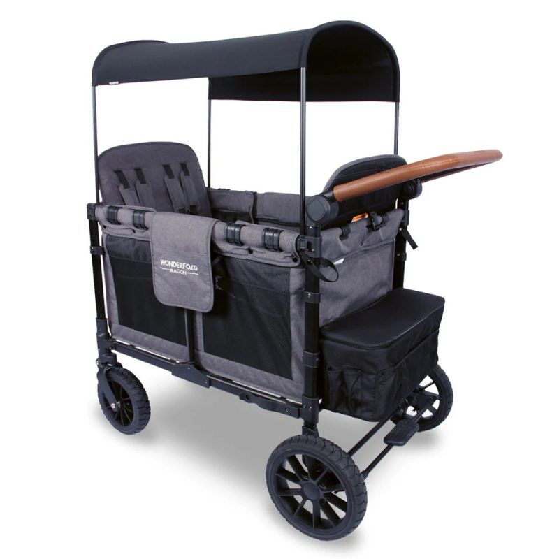 Wonderfold W4 Luxe Stroller Wagon Grey